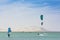 Windsurfers and kiteboarders Boa Vista