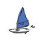 Windsurfing board doodle icon