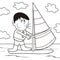 Windsurfing-coloring book