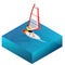 Windsurfing, Fun in the ocean, Extreme Sport, Windsurfing icon, Windsurfing flat 3d vector isometric illustration.