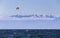 Windsurfing Juan De Fuca Strait with Snowcapped Mountains in the Background