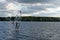 Windsurfing on the Klyazma reservoir in the Moscow region