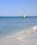 Windsurfing in a tropical island