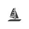 Windsurfing vector icon