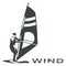 Windsurfing ,vector illustration ,lining draw , front