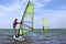 Windsurfing water sports on the sea