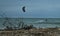 Windsurfing waves coastline driftwood Ventura California
