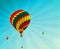 Windswept Multicolored balloon