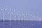 Windturbines at the IJsselmeer in Holland