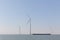 Windturbines in the water producing alternative energy