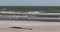Windy Beach surf and sand Gulf of Mexico Texas 4K
