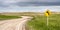 Windy dirt road in Nebraska Sandhills