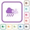 Windy and downpour weather simple icons