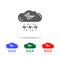 Windy and Thunderstorm whether icon. Elements of weather in multi colored icons. Premium quality graphic design icon. Simple icon