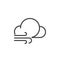 Windy weather line icon