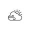 Windy weather outline icon