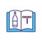 Wine accessories and storage RGB color icon