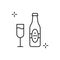 Wine, addictions, goblet icon. Simple line, outline vector elements of addictive human for ui and ux, website or mobile