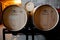 Wine ageing in new oak barrels