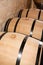 Wine aging in barrels cellar wood bordeaux