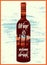 Wine it is autumn drink. Typographic retro grunge wine poster. Vector illustration.