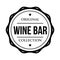 Wine bar logo vintage isolated label