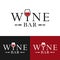 Wine Bar Wordmark with Wine Glass Logo Design Template