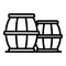 Wine barrel icon outline vector. Cabinet shelf