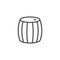 Wine barrel line outline icon