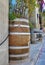 Wine barrel pots