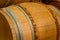 A Wine barrel sits in the Temecula wine countryside