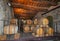 Wine barrels in cellar. Chianti, Tuscany