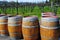 Wine Barrels Outside Napa