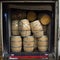 Wine barrels stacked in Truck ,Loading dock, Bordeaux Vineyard