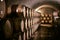 Wine Barrels Stored in Underground Cellar