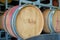 Wine barrels at Tulip Winery, Kfar Tikva, Israel