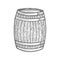 Wine beer barrel sketch engraving vector