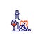 Wine beverage line icon