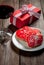 Wine, biscuits valentine and gift