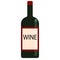 Wine bottle alcoholic beverage flat icon