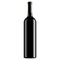 Wine Bottle Black Glass. Vector Mockup. Unlabeled