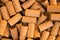 Wine bottle corks pattern texture