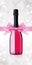 Wine bottle gift with ribbon
