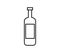 Wine bottle icon illustrated