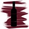 Wine bottle icon of a set. Icon on vinous ripples isolated on white backgrond. Vector