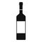 Wine bottle icon, simple style