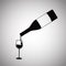Wine bottle pouring glass cup image
