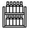Wine bottle production icon outline vector. Furnace raw