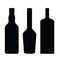 Wine bottle silhouette vector clipart