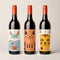 Wine Bottles with Abstract Label Designs, Perfect for Modern Vineyards and Boutique Wine Branding.